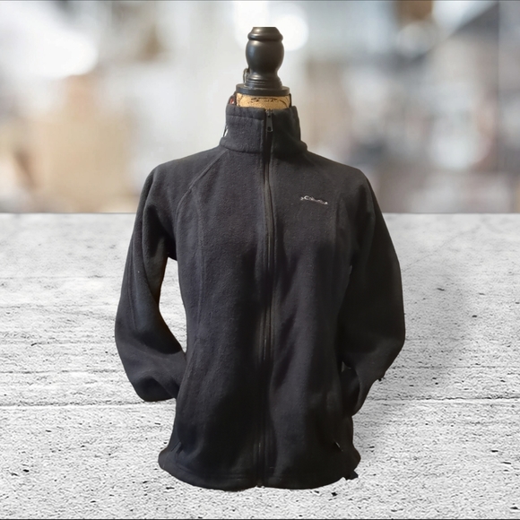 Columbia black zippered fleece jacket size M - Picture 2 of 15
